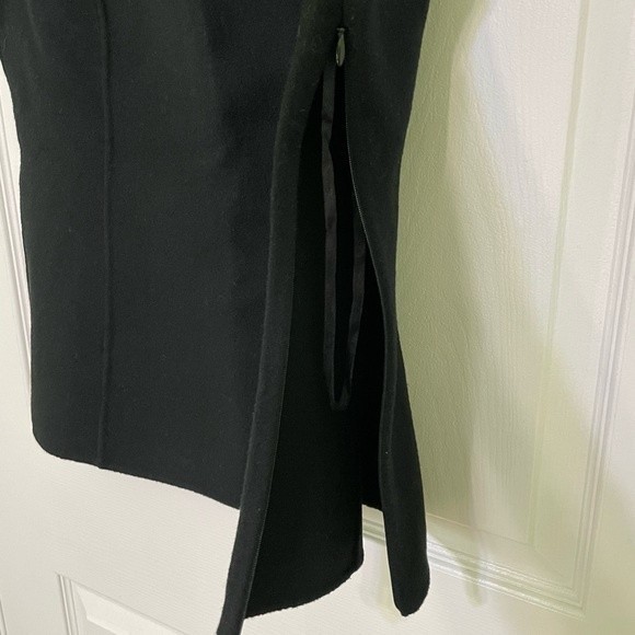 Talbots Sleeveless Wool Blend Top Women's Large Black Soft Princess Seams Zipper - Picture 7 of 10
